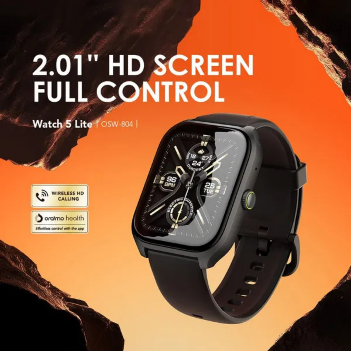 oraimo Watch 5 Lite 2.01 HD IP68 Smart Watch image 2