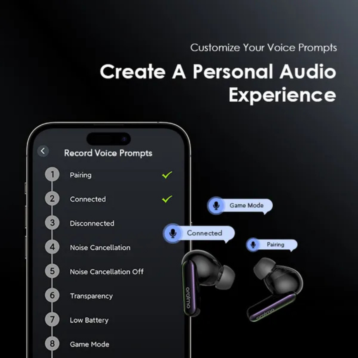 SpaceBuds Hybrid ANC True Wireless Earbuds Customized Voice Prompt image 4