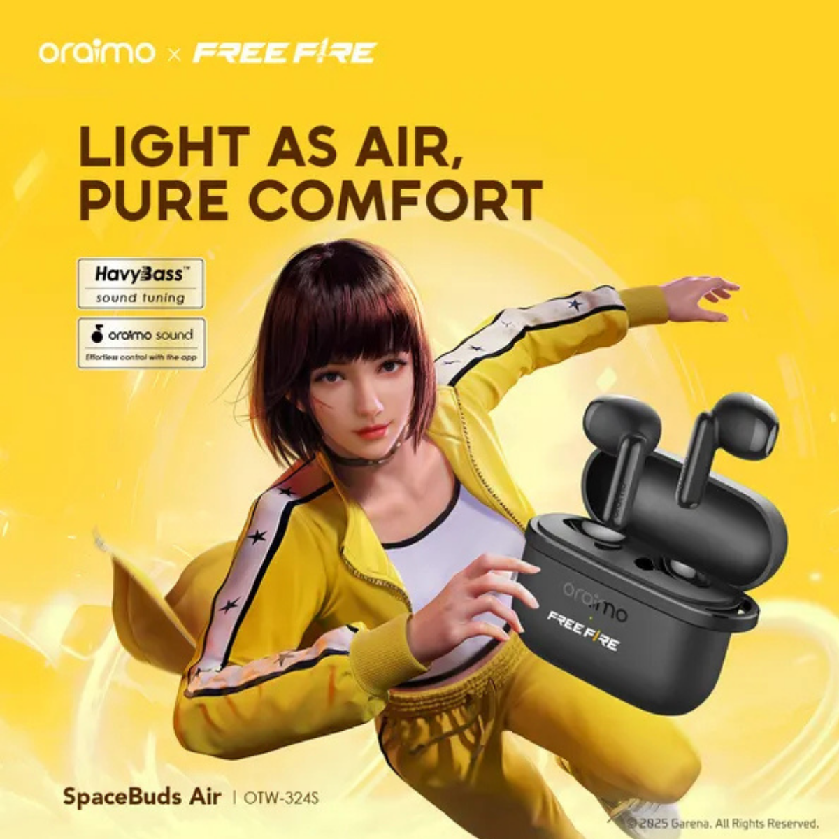oraimo SpaceBuds Air Freefire 38 Hours Smart Finder True Wireles image 8